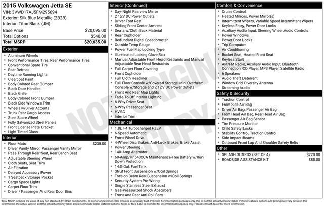 
								2015 Volkswagen Jetta 1.8T SE full									