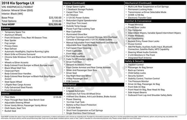 
								2018 Kia Sportage LX full									