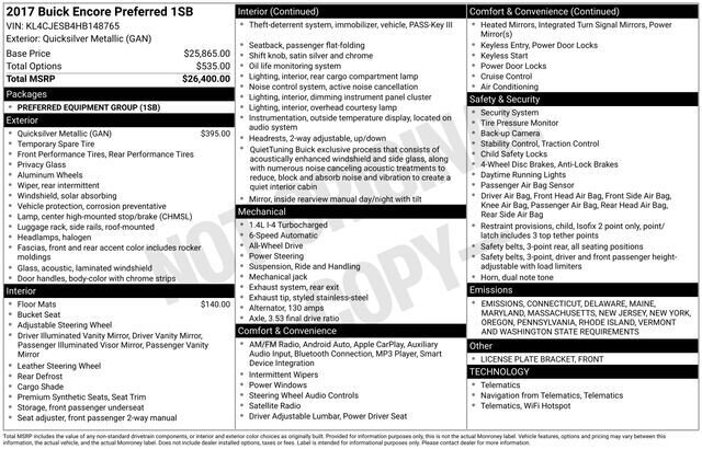 
								2017 Buick Encore Preferred full									