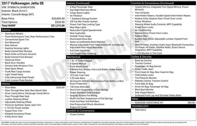 
								2017 Volkswagen Jetta 1.4T SE full									