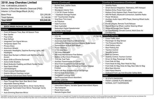 
								2018 Jeep Cherokee Limited full									