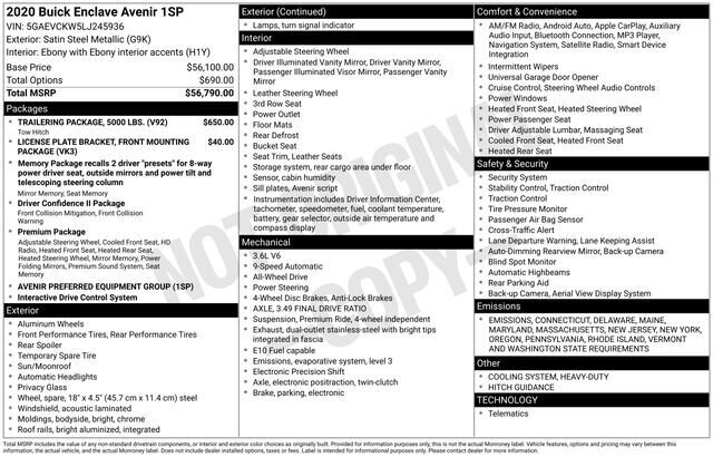 
								2020 Buick Enclave Avenir full									