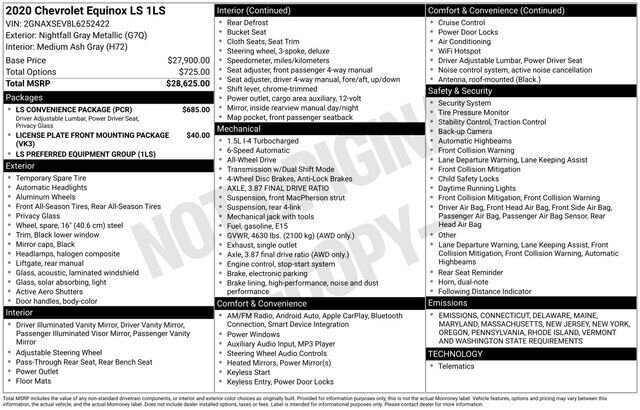 
								2020 Chevrolet Equinox LS full									