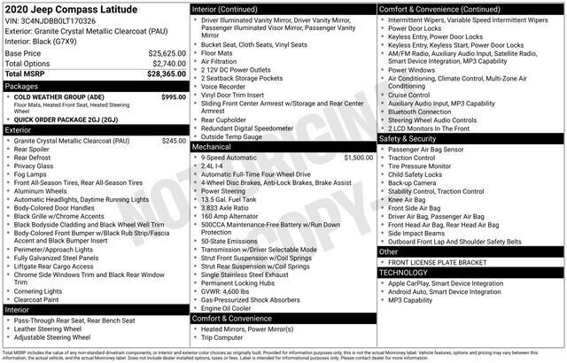 
								2020 Jeep Compass Latitude full									