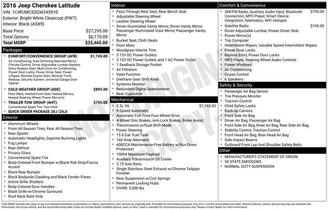 
								2016 Jeep Cherokee Latitude full									
