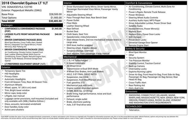 
								2018 Chevrolet Equinox LT full									