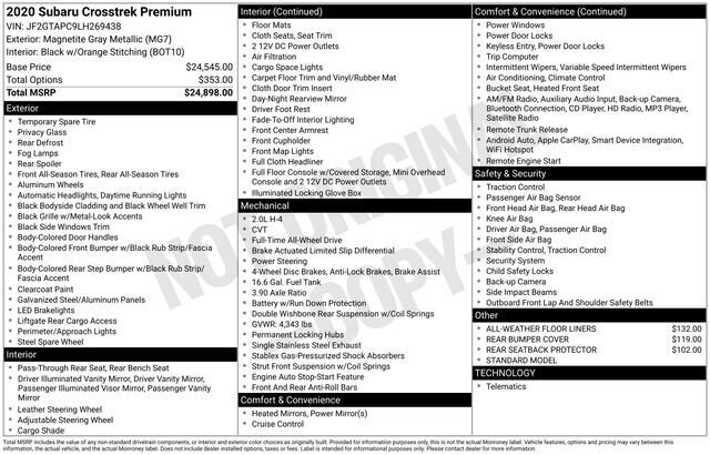 
								2020 Subaru Crosstrek Premium full									