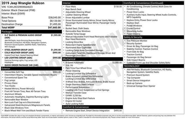 
								2019 Jeep Wrangler Rubicon w/ Apple Car Play and Navigation full									